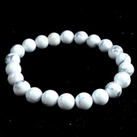 Howlite Bead Bracelet - Click Image to Close